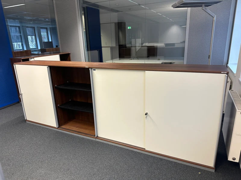 Vario Sideboard Nussbaum/Weiß