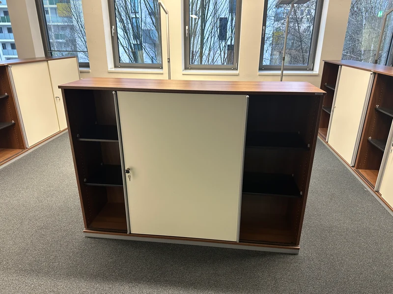 Vario Sideboard Nussbaum/Weiß