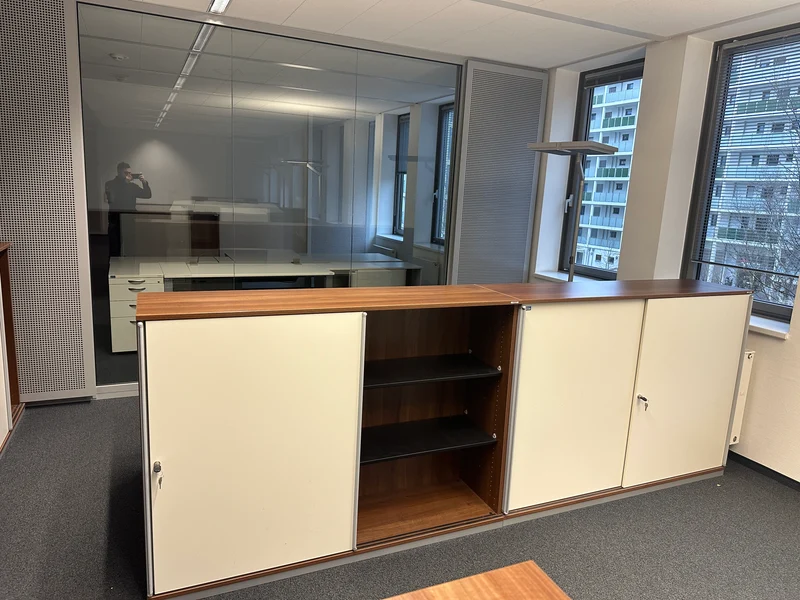 Vario Sideboard Nussbaum/Weiß