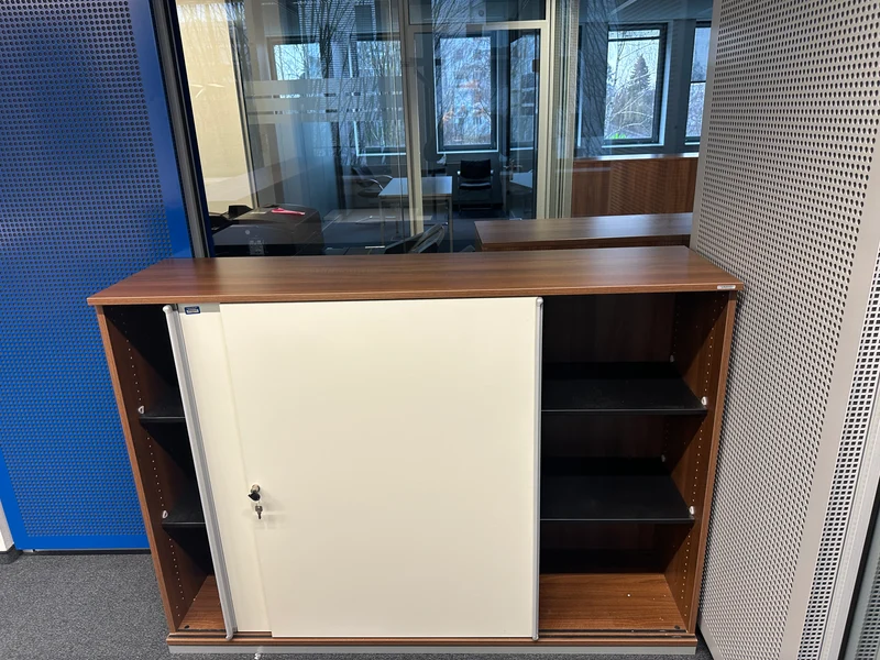 Vario Sideboard Nussbaum/Weiß