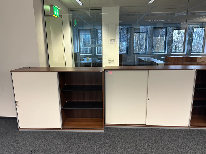 Vario Sideboard Nussbaum/Weiß
