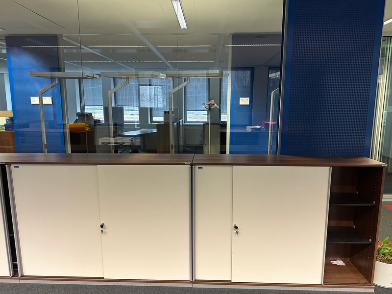 Vario Sideboard Nussbaum/Weiß
