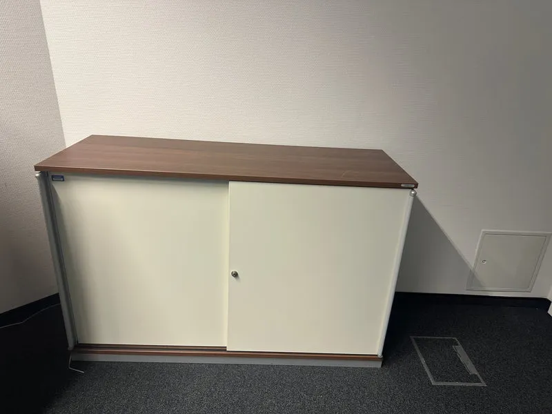 Vario Sideboard Nussbaum/Weiß