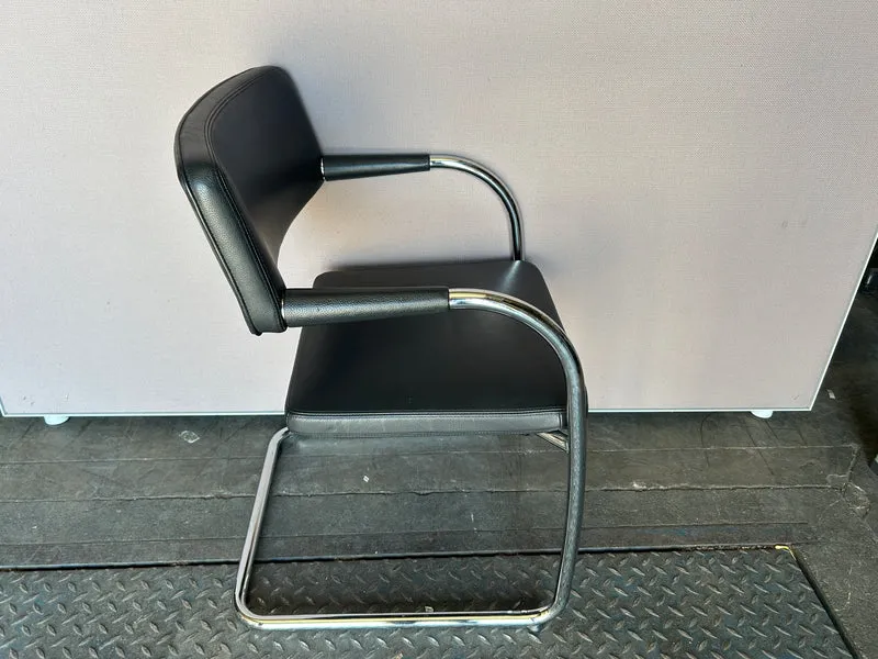 Vitra Visavis Leder Schwarz