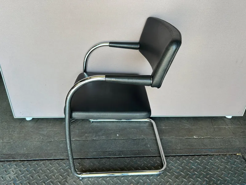 Vitra Visavis Leder Schwarz