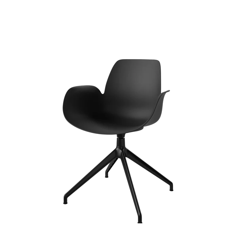 Seed Chair Star Base, Black/Black