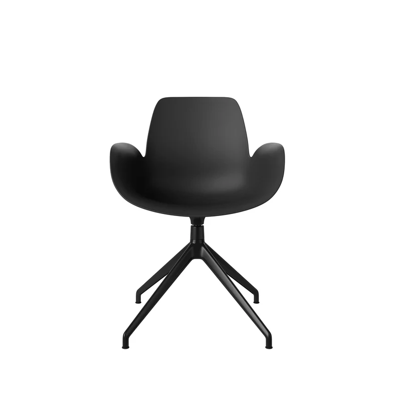 Seed Chair Star Base, Black/Black