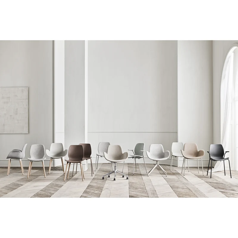 Seed Chair Star Base, Grey/Chrome