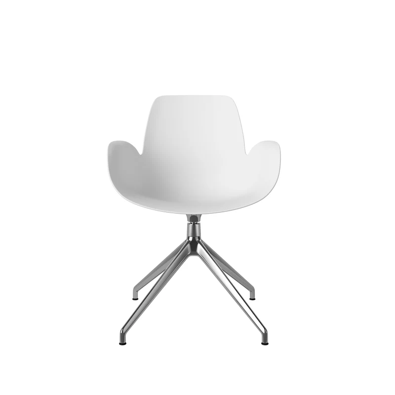 Seed Chair Star Base, White/Chrome