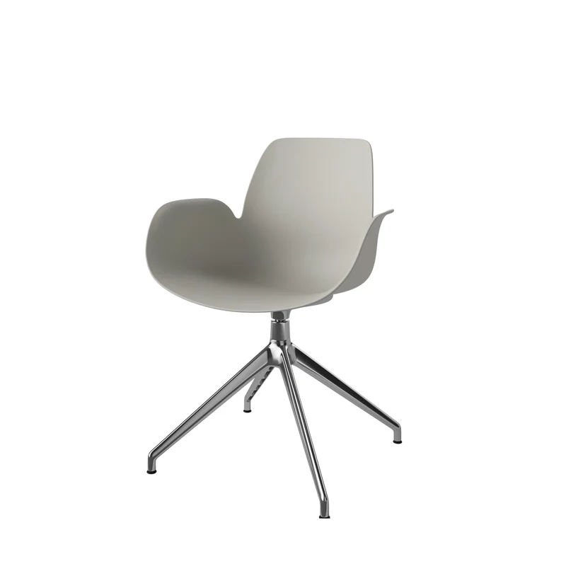 Seed Chair Star Base, Grey/Chrome