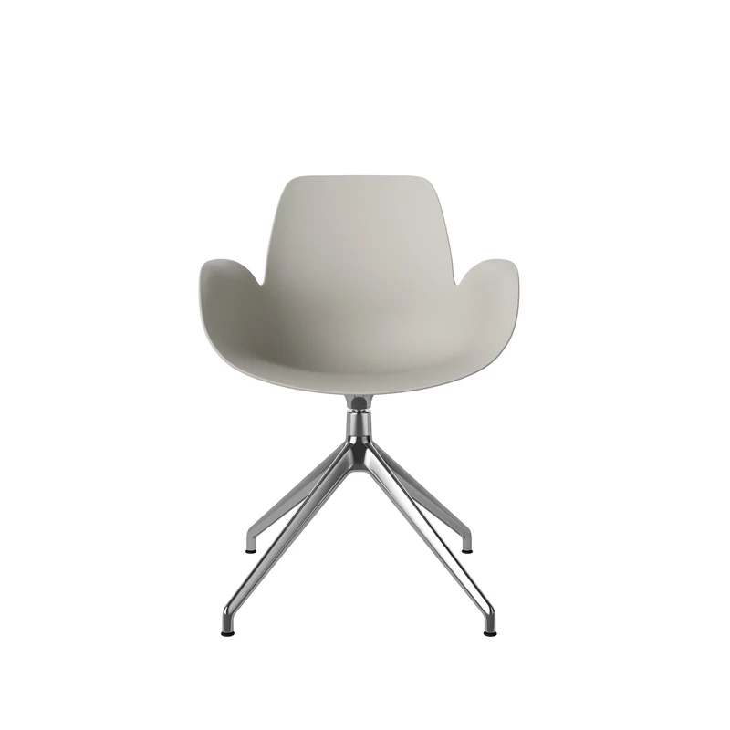Seed Chair Star Base, Grey/Chrome