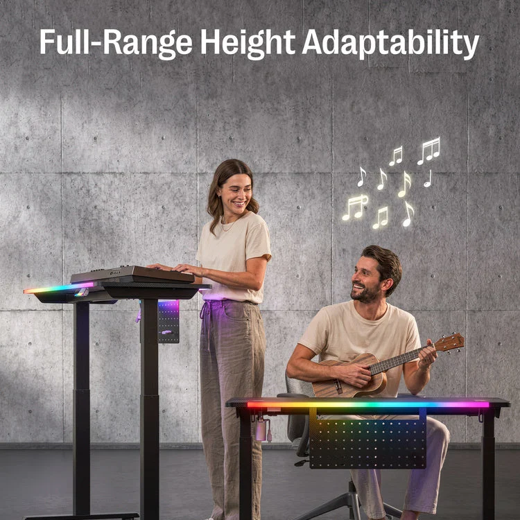 Maidesite Rainbow - Smart höhenverstellbarer Tisch mit RGB-Lichtleiste
