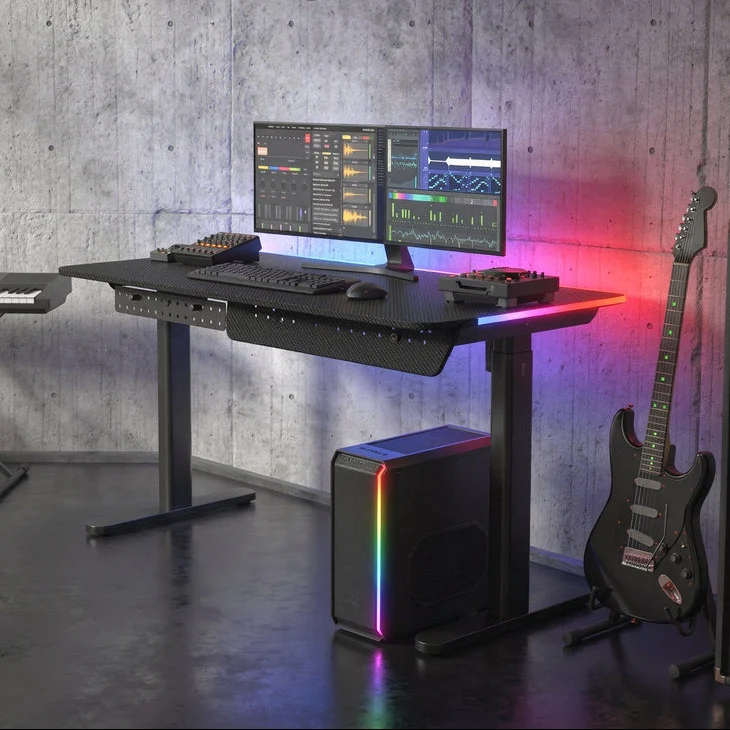Maidesite Rainbow - Smart höhenverstellbarer Tisch mit RGB-Lichtleiste
