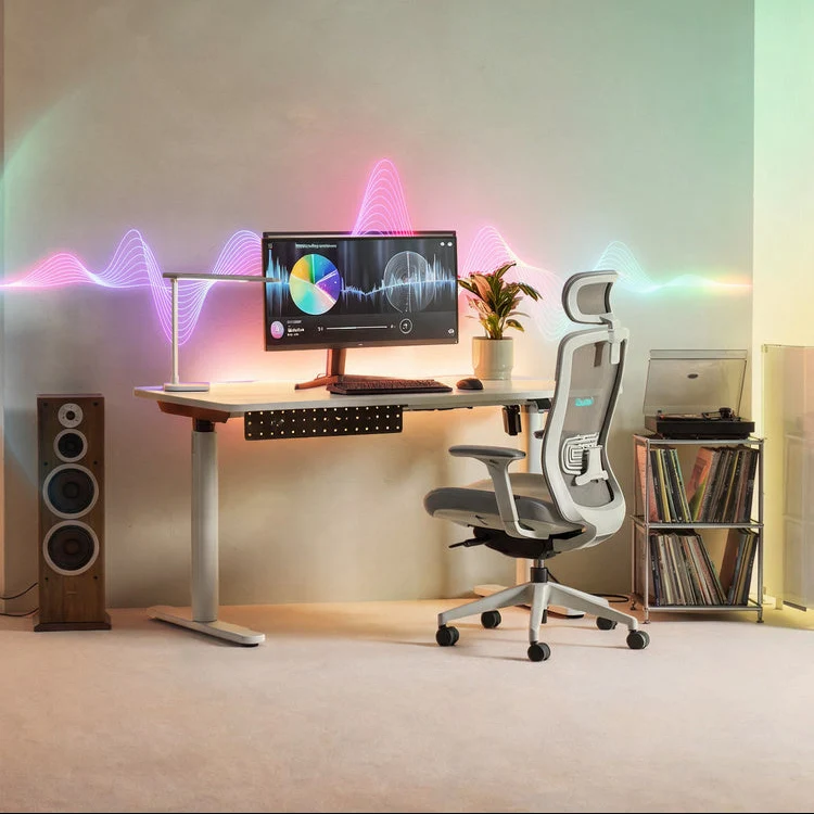Maidesite Rainbow - Smart höhenverstellbarer Tisch mit RGB-Lichtleiste