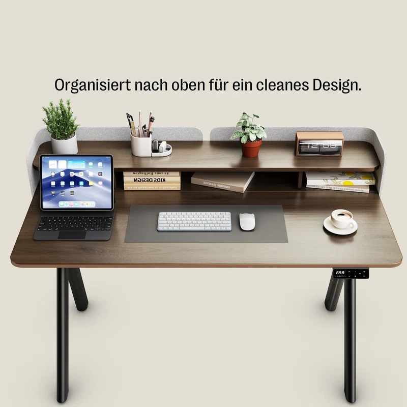 Maidesite ArborLift Elektrisch Höhenverstellbarer Schreibtisch, 120x60 / 140x70 cm, mit USB-C Anschluss