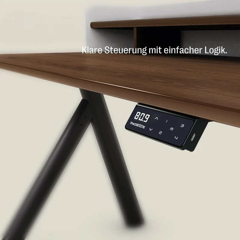 Maidesite ArborLift Elektrisch Höhenverstellbarer Schreibtisch, 120x60 / 140x70 cm, mit USB-C Anschluss