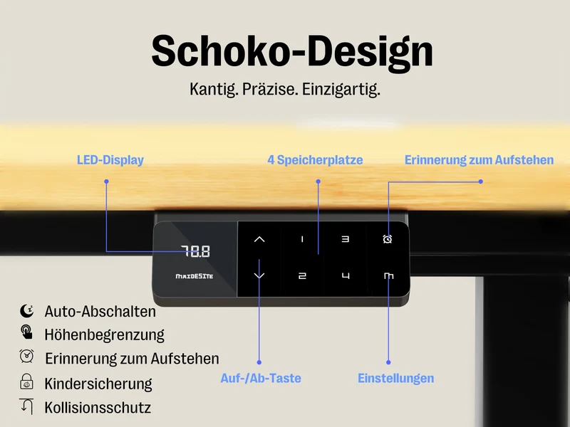 Maidesite T2 Elektrisch Höhenverstellbarer Schreibtisch mit zwei Motoren