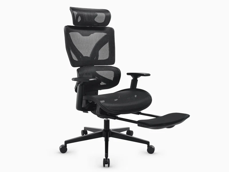 Maidesite EC6 Ergonomischer Bürostuhl mit Kopfstütze Rückenlehne und fußstütze