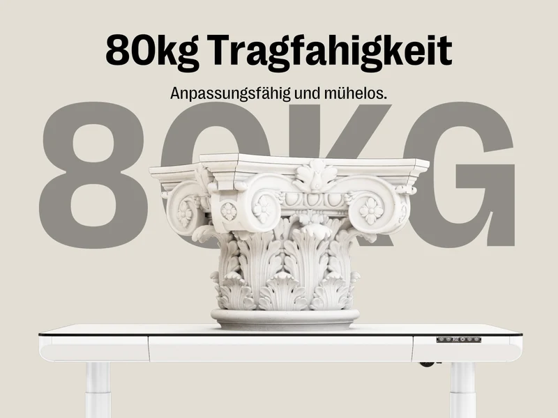 Maidesite Yoga – Eleganter höhenverstellbarer Schreibtisch mit Wirbelsäulen-Modu