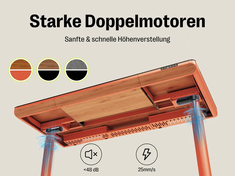Maidesite Yoga – Eleganter höhenverstellbarer Schreibtisch mit Wirbelsäulen-Modu