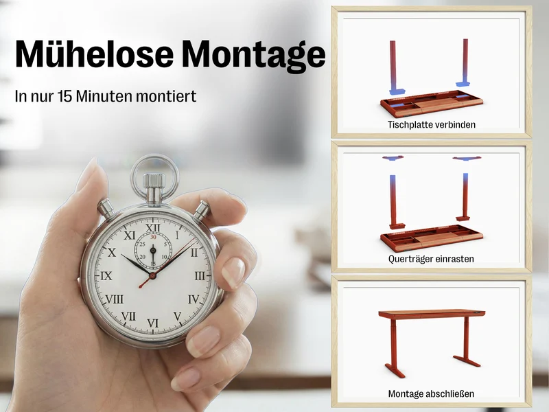 Maidesite Yoga – Eleganter höhenverstellbarer Schreibtisch mit Wirbelsäulen-Modu