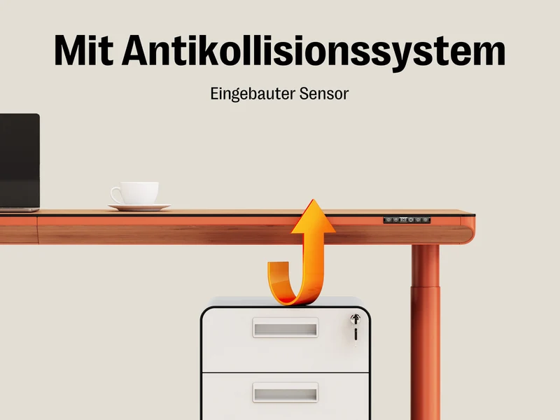 Maidesite Yoga – Eleganter höhenverstellbarer Schreibtisch mit Wirbelsäulen-Modu