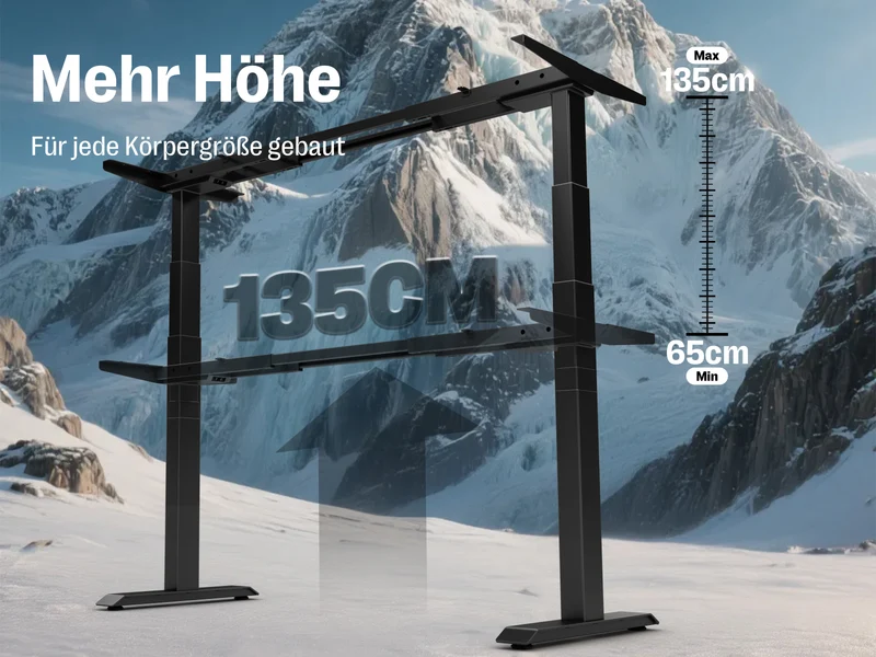Maidesite T2 Pro Max – Premium Alleskönner Höhenverstellbarer Schreibtisch