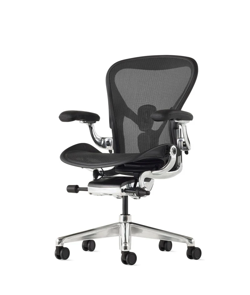 Aeron Bürostuhl Onyx/Poliert