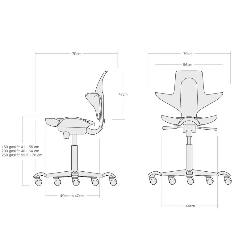 HAG Capisco 8020 Saddle Office Chair (Grey)