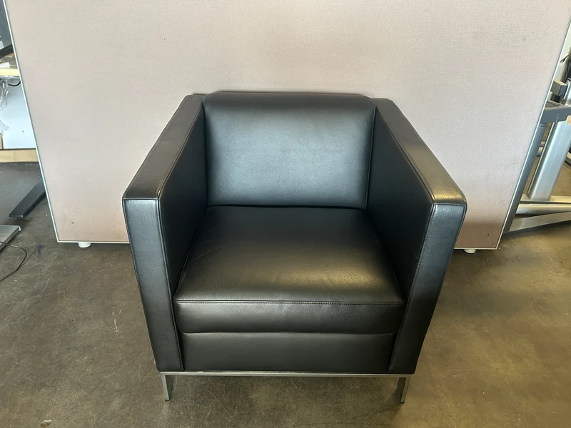 Walter Knoll Foster 501 Sessel Leder Schwarz