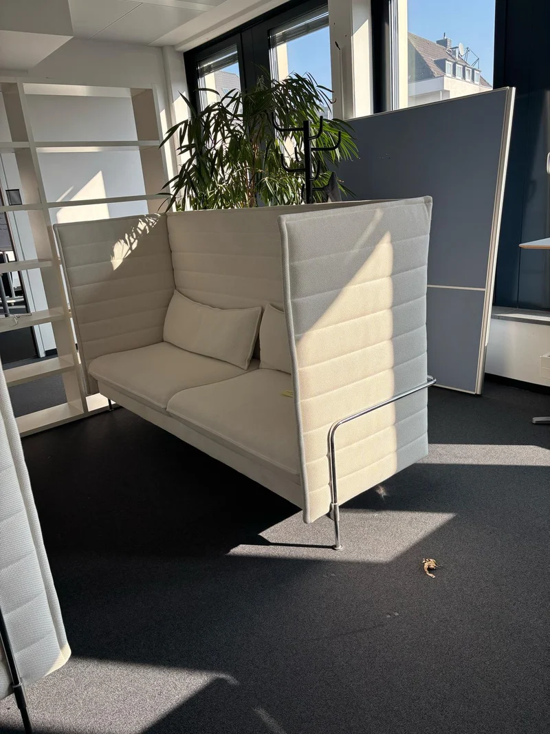 Vitra Alcove Highback Sofa Love Seat Cremeweiß