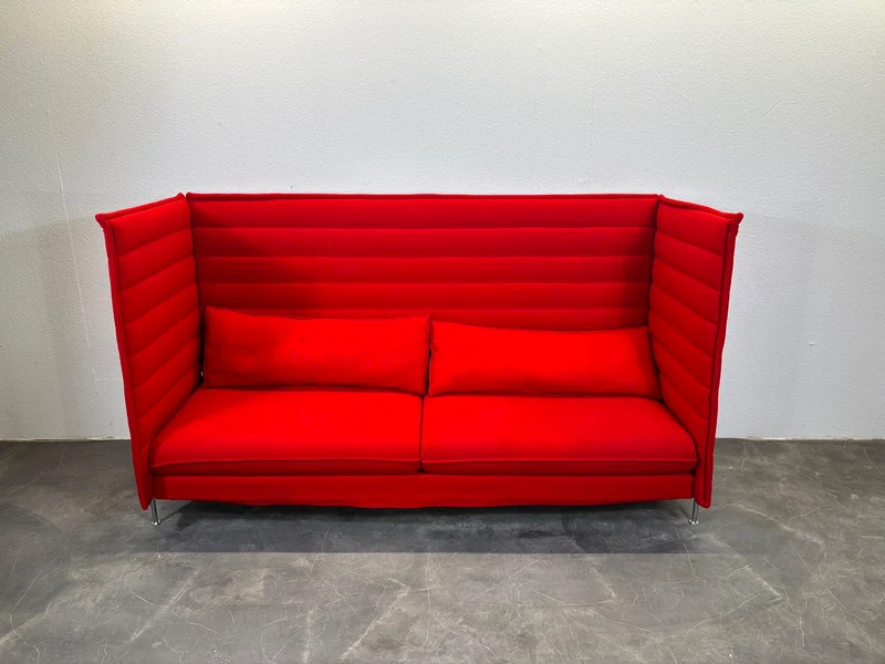 Vitra Alcove Highback Sofa 3-Sitzer Rot