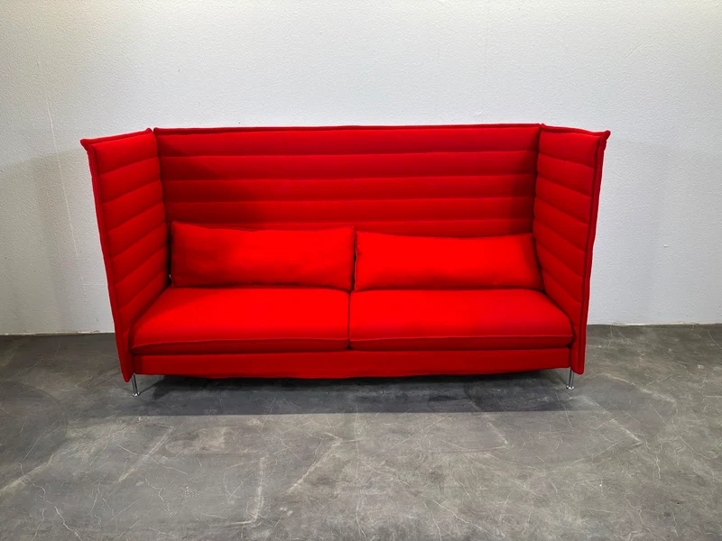 Vitra Alcove Highback Sofa 3-Sitzer Rot