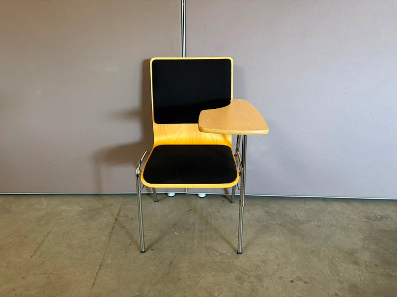 Malscher Sitzmöbel Konferenzstuhl mit oder ohne Tischablage Ahorn / Schwarz