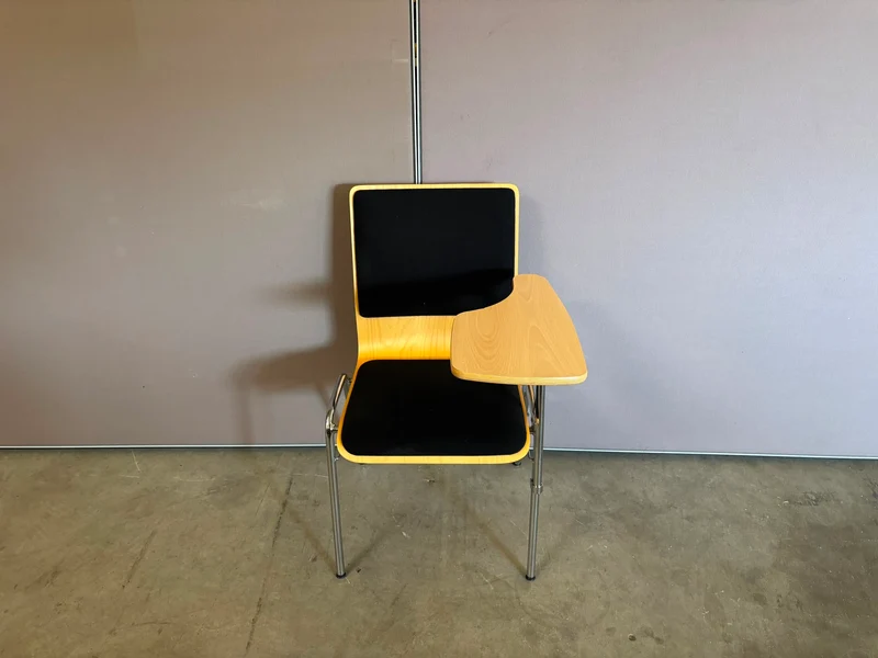 Malscher Sitzmöbel Konferenzstuhl mit oder ohne Tischablage Ahorn / Schwarz