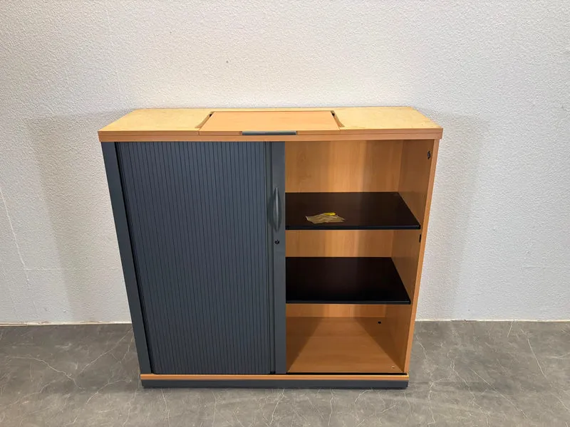 Steelcase Sideboard Buche / Anthrazit 3/6OH