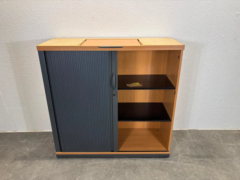 Steelcase Sideboard Buche / Anthrazit 3/6OH