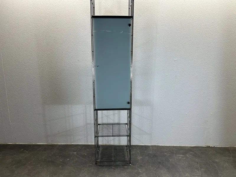 Balton Schrank / Vitrine Chrom Milchglas