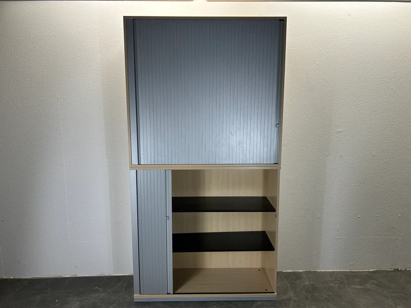 Steelcase Sideboard Ahorn/Silber Aufsatzschränke 4/5/6OH