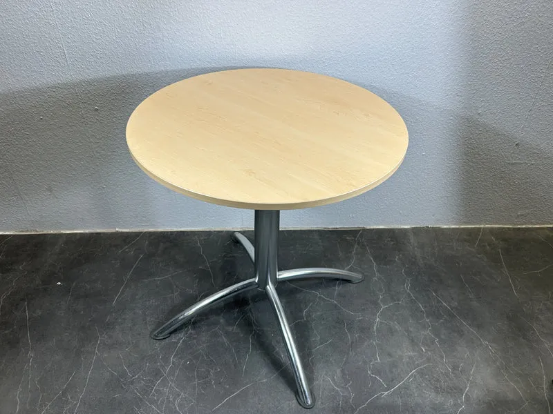 Runder Tisch Ahorn / Silber