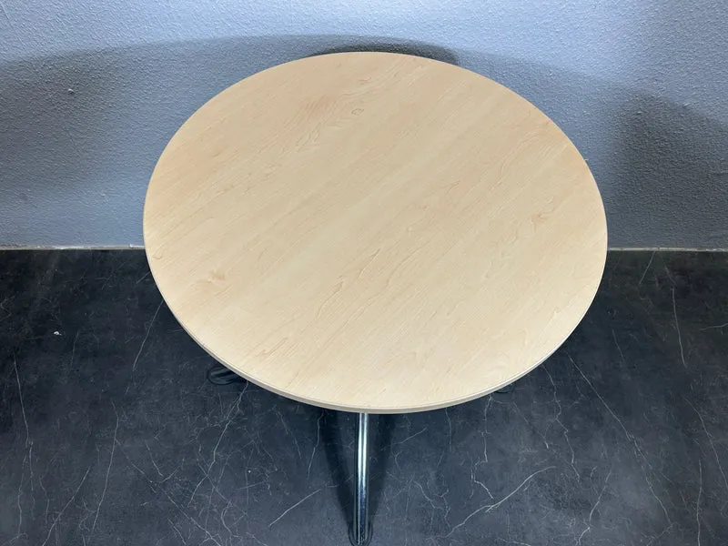 Runder Tisch Ahorn / Silber
