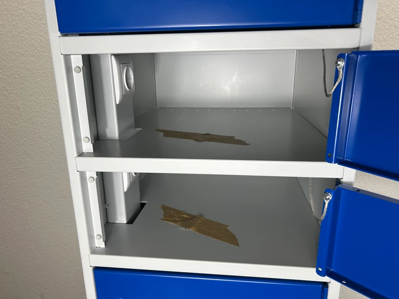 Wertfachschrank Blau / Grau