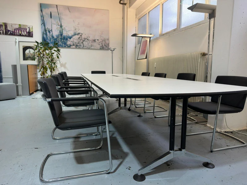 Konferenztisch XXL Weiß