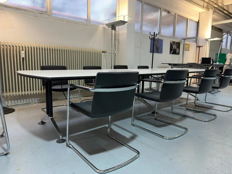 Konferenztisch XXL Weiß