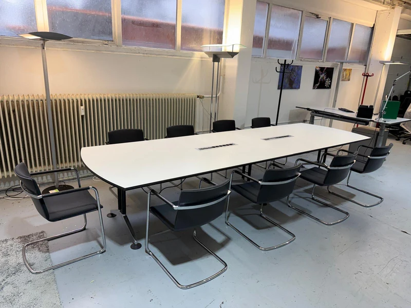 Konferenztisch XXL Weiß