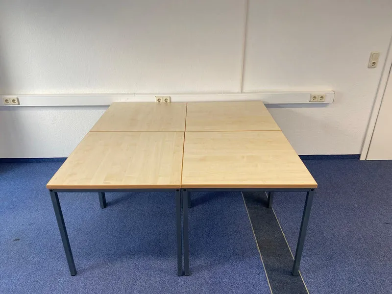 Seminartisch / Besprechungstisch Ahorn / Dunkelgrau