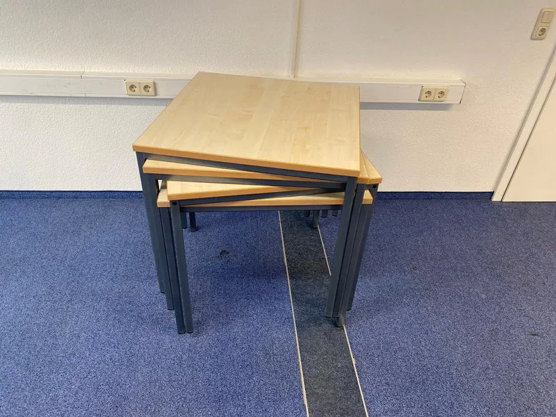 Seminartisch / Besprechungstisch Ahorn / Dunkelgrau