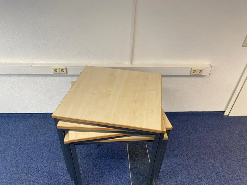 Seminartisch / Besprechungstisch Ahorn / Dunkelgrau