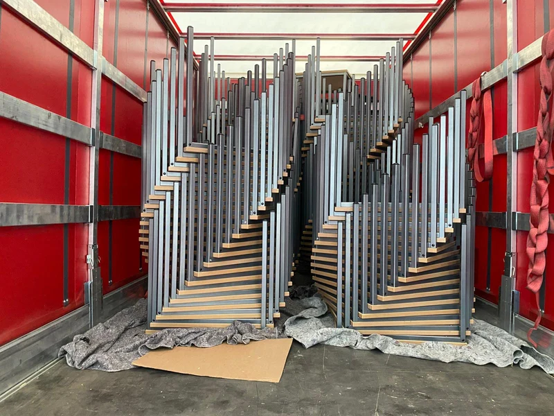 Seminartisch / Besprechungstisch Ahorn / Dunkelgrau
