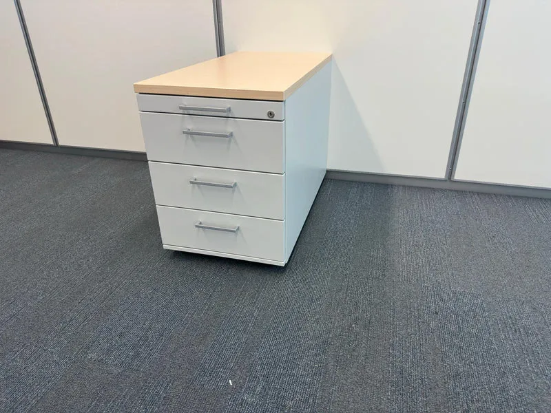 Coneon Rollcontainer Grau / Ahorn